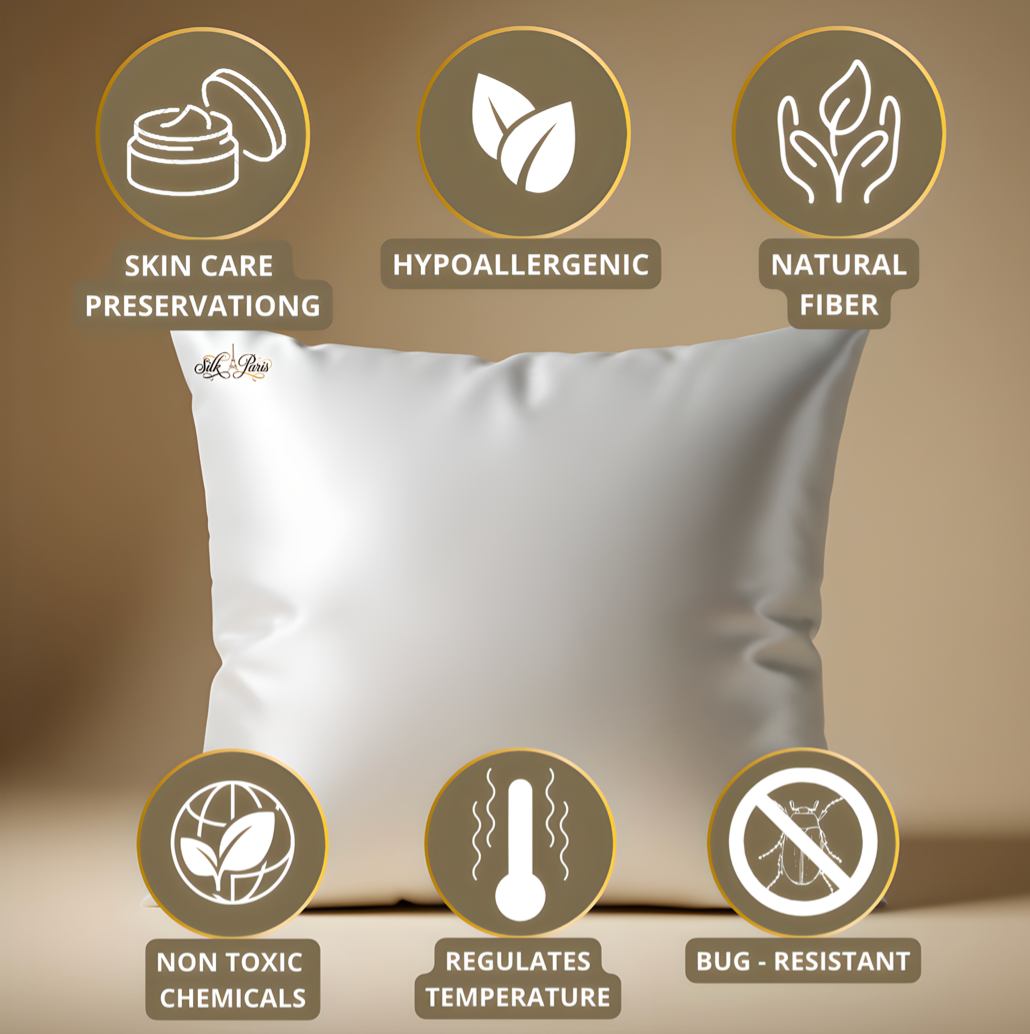 Paris Silk Pillowcase - 100% Pure Mulberry Silk